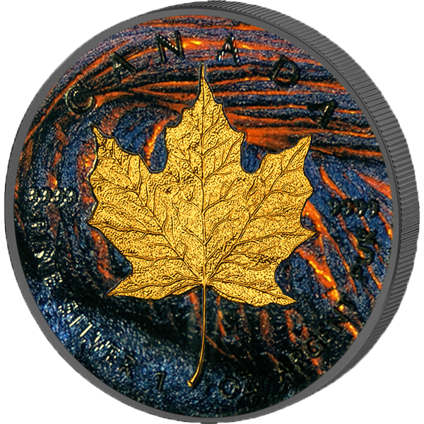 Канада - 5 долларов 2015 - Лава. Кленовый лист Ag