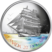 Канада - 20 долларов 2005 - Парусник (трехмачтовый корабль) Ag